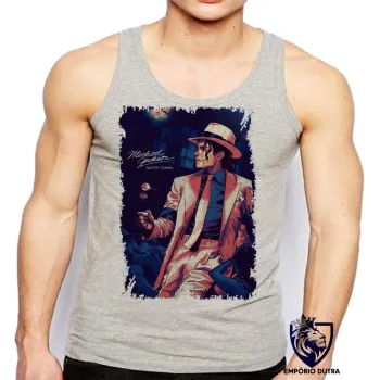 Camiseta Regata adulto ou infantil Michael Jackson Smooth criminal