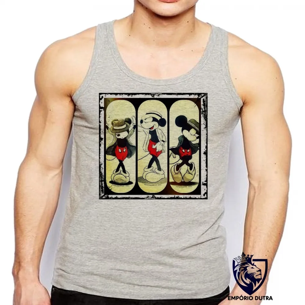 Camiseta Regata adulto ou infantil Mickey mouse Michael jackson