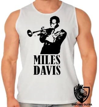 Camiseta Regata adulto ou infantil Mile Davis trompete piston - Foto 2
