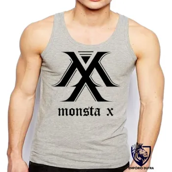 Camiseta Regata adulto ou infantil monsta x k pop bts banda koreana musica