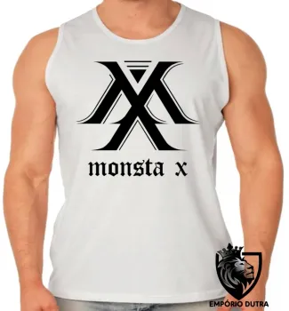 Camiseta Regata adulto ou infantil monsta x k pop bts banda koreana musica - Foto 2