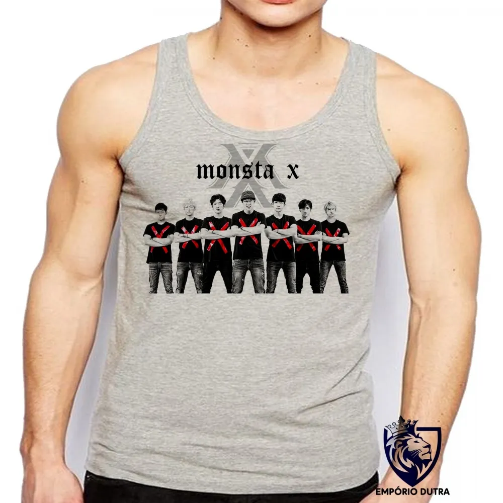 Camiseta Regata adulto ou infantil montsa x k pop bts musica banda koreana