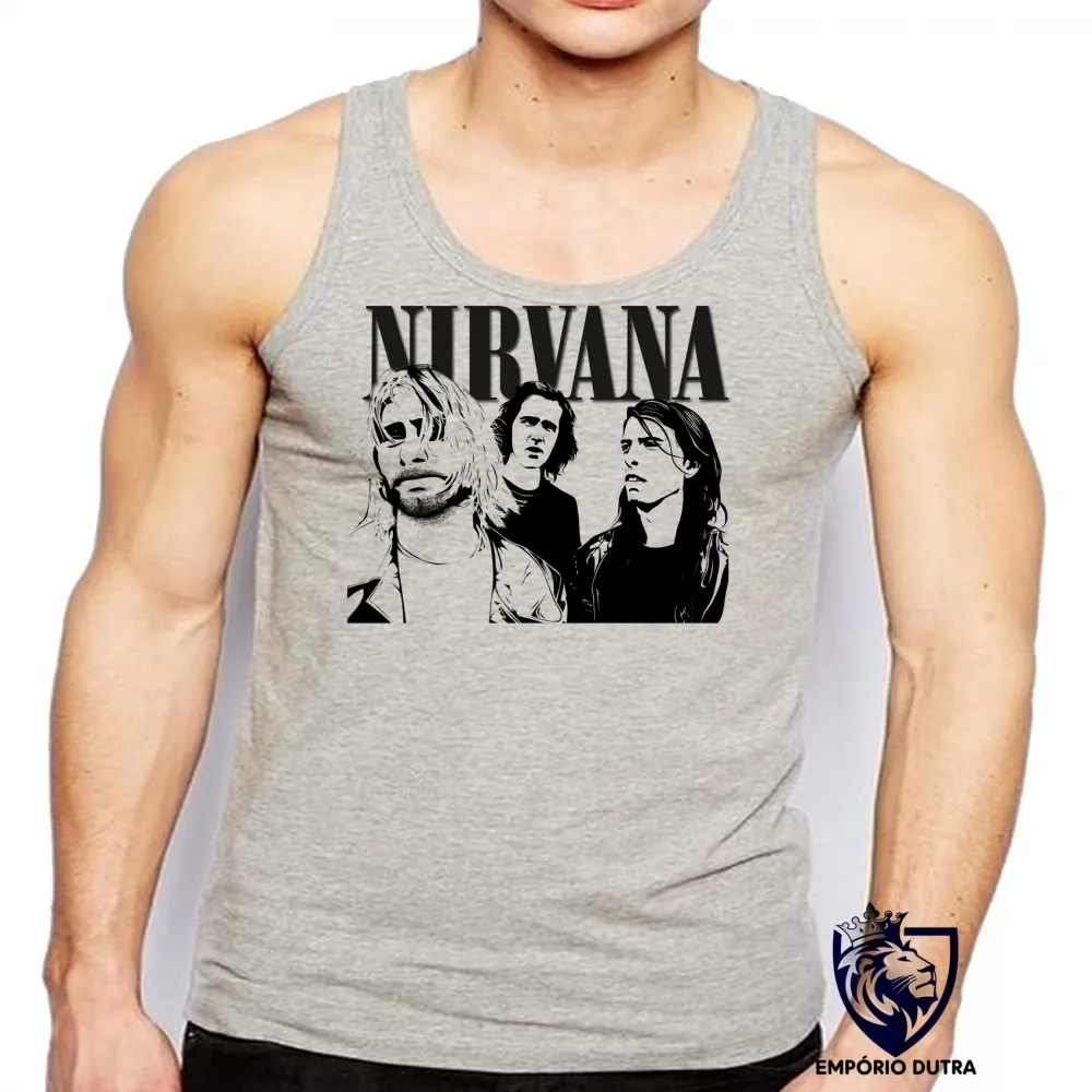 Camiseta Regata adulto ou infantil Nirvana banda kurt cobain rock musica