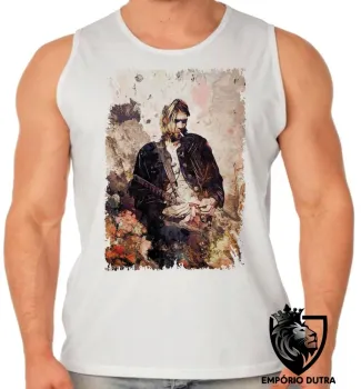 Camiseta Regata adulto ou infantil Nirvana Kurt Cobain guitarra - Foto 2