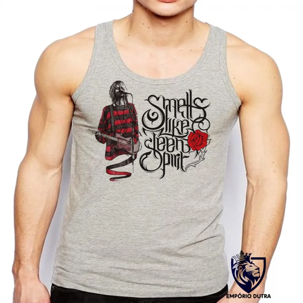 Camiseta Regata adulto ou infantil Nirvana Smell Like teen spirit Imagem