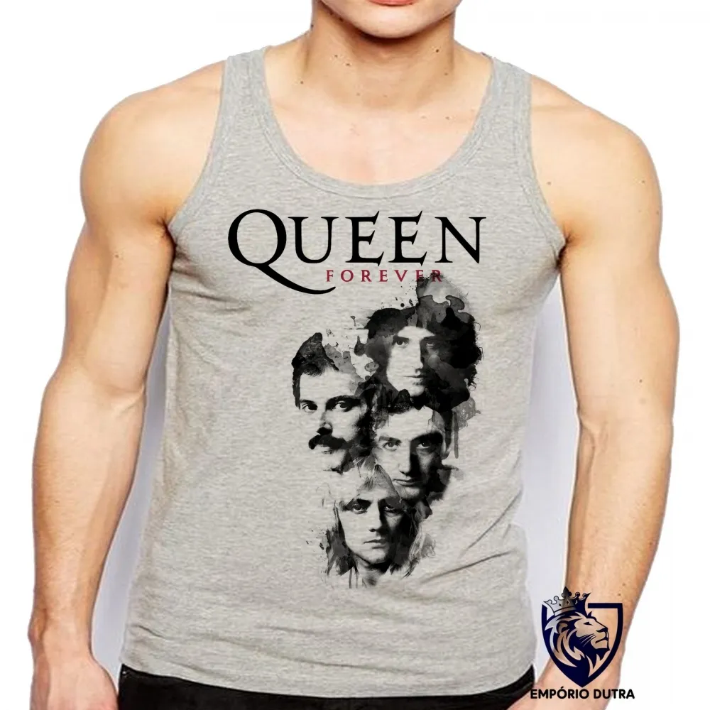 Camiseta Regata adulto ou infantil queen forever Freddie Mercury banda rock