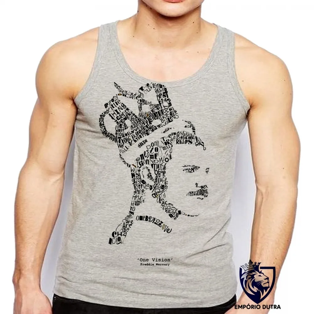 Camiseta Regata adulto ou infantil Queen Fred Mercury one vision