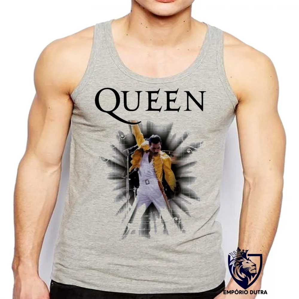 Camiseta Regata adulto ou infantil queen Freddie Mercury cantor banda rock