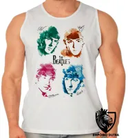 Camiseta Regata adulto ou infantil The Beatles assinaturas - Foto 2