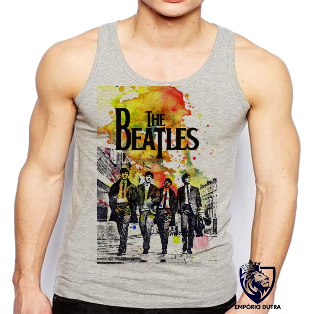 Camiseta Regata adulto ou infantil The Beatles colorido Imagem