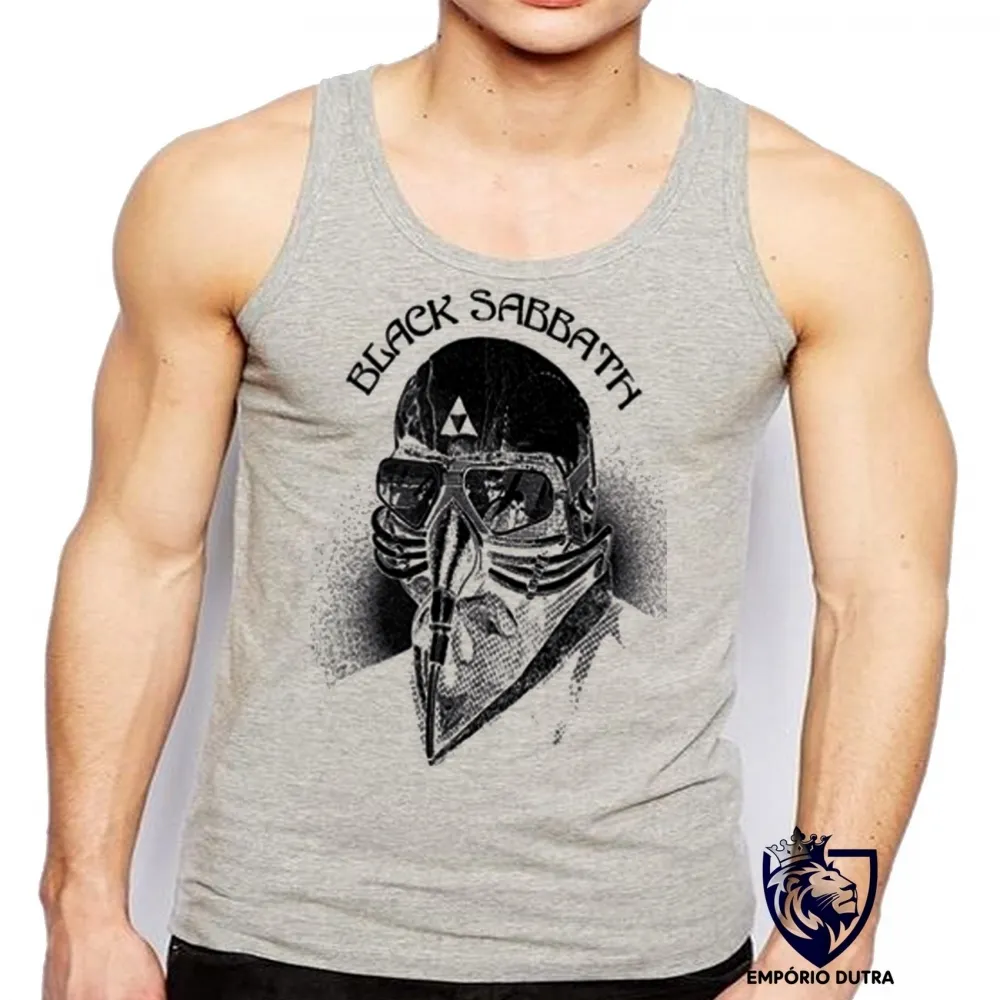 Camiseta Regata adulto ou infantil Tony Stark black sabbath homem ferro iron man Imagem