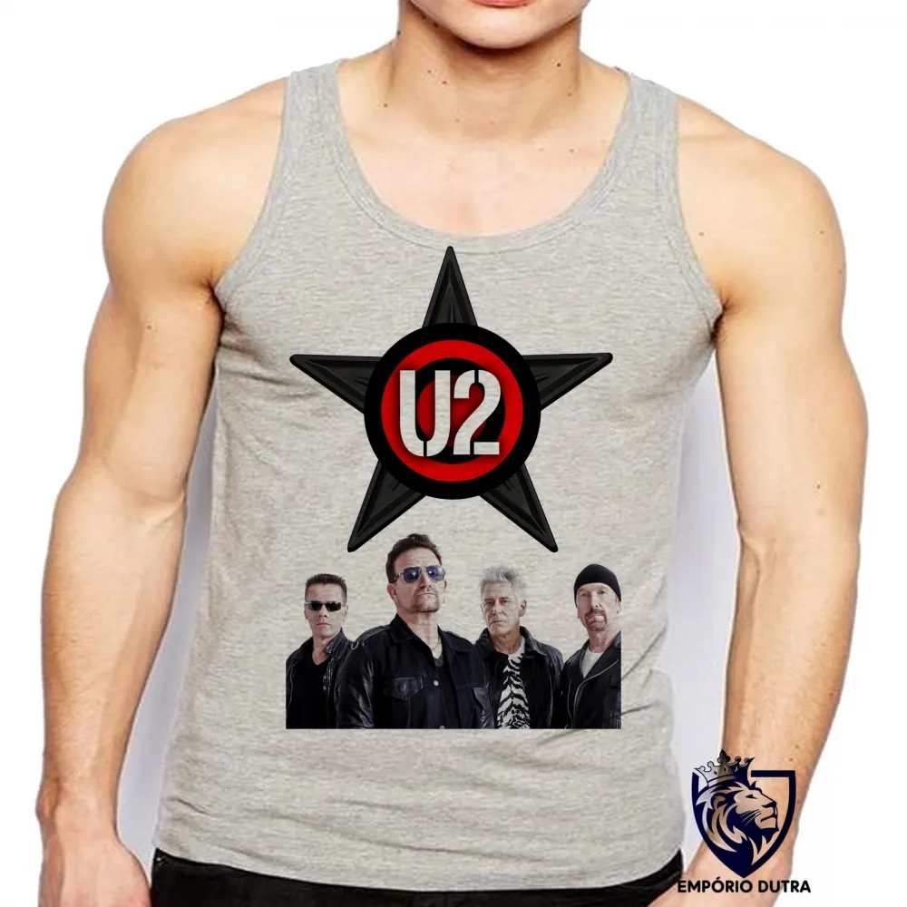 Camiseta Regata adulto ou infantil u2 banda rock musica irlanda estrela banda Imagem