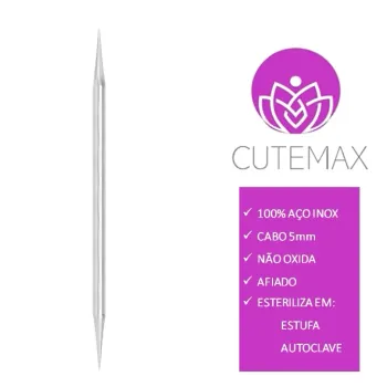 CUTEMAX - Palito Para Cuticulas em Aço Inox - #03