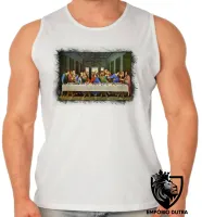 Camiseta Regata adulto ou infantil A última ceia Da Vinci Leonardo Vinci - Foto 2