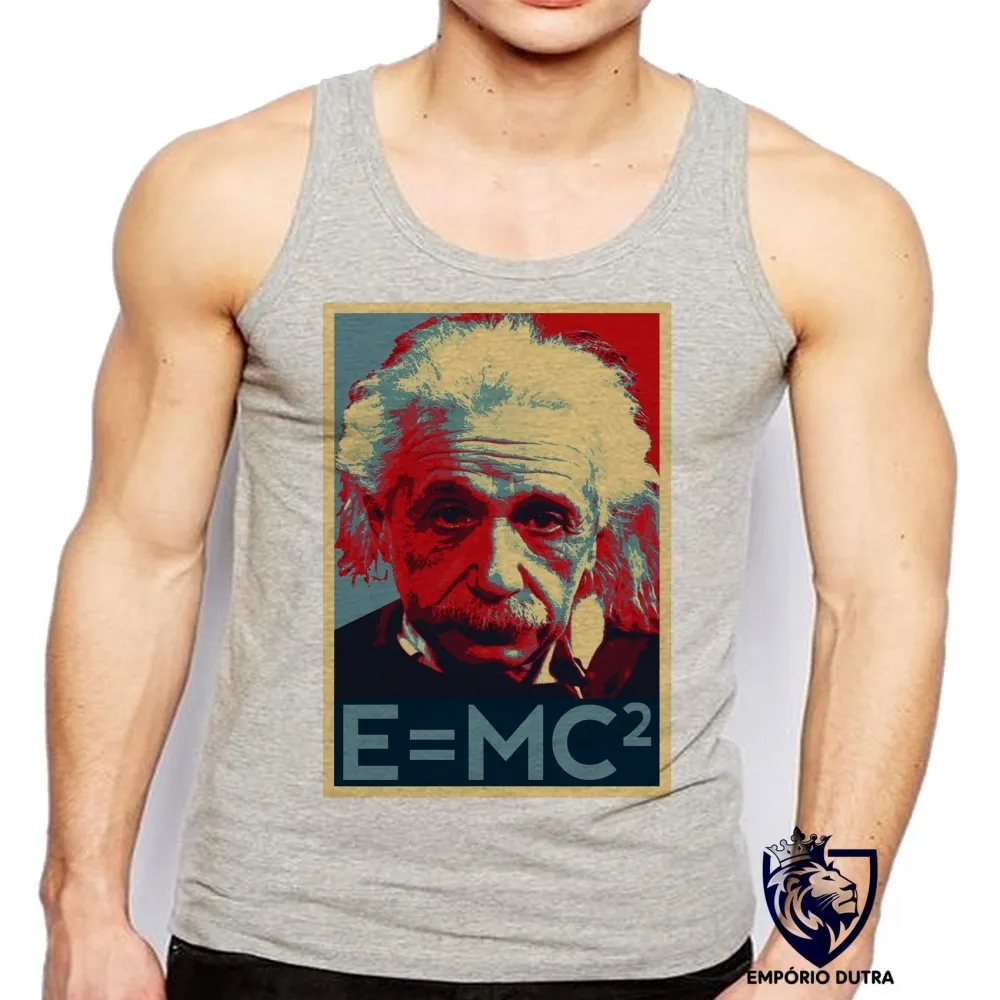Camiseta Regata adulto ou infantil Albert Einstein fórmula Imagem