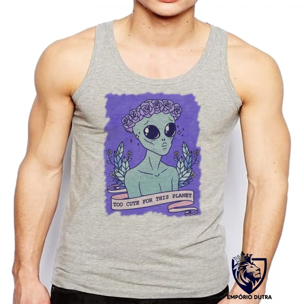 Camiseta Regata adulto ou infantil Alien et extraterrestre marciano