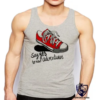 Camiseta Regata adulto ou infantil All Star tenis Say yes black