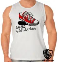 Camiseta Regata adulto ou infantil All Star tenis Say yes black - Foto 2