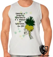 Camiseta Regata adulto ou infantil Amos Alcott ignorância cerebro gado - Foto 2