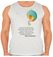 Camiseta Regata adulto ou infantil balão menino frase Arthur Schopenhauer - Foto 2