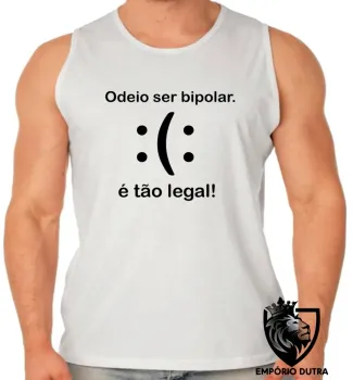 Camiseta Regata adulto ou infantil Bipolar mau humor ranço - Foto 2