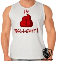Camiseta Regata adulto ou infantil Bullshit deu merda caca coco - Foto 2