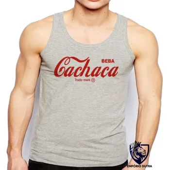 Camiseta Regata adulto ou infantil Cachaça beba pitu engraçado