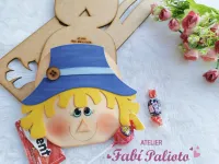 G1.660 Gabarito de Moldes  em MDF  Sacolinha  Espantalho