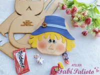 G1.660 Gabarito de Moldes  em MDF  Sacolinha  Espantalho - Foto 3