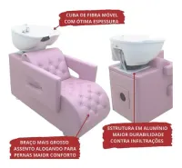 Lavatório Spyder Cuba De Fibra Móveis Barbearia E Maquiagem - Foto 2