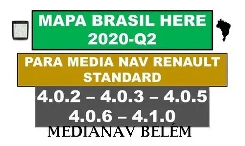 Atualização Mapa Brasil 2020 - Renault Media Nav