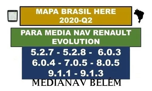 Atualização Mapa Brasil 2020 - Renault Media Nav
