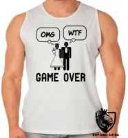 Camiseta Regata adulto ou infantil Casamento game over engraçado - Foto 2