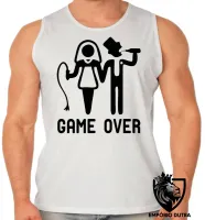 Camiseta Regata adulto ou infantil casamento namorado game over noivado - Foto 2