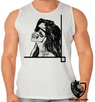 Camiseta Regata adulto ou infantil caveira tapa olho mexicana Different is beautiful - Foto 2