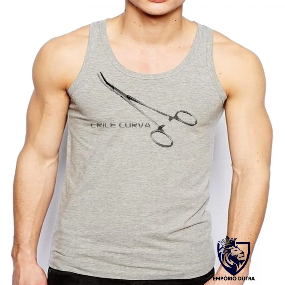 Camiseta Regata adulto ou infantil Crile curva medico enfermeira Imagem