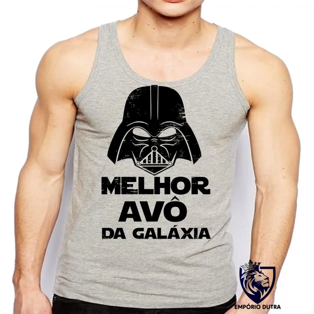 Camiseta Regata adulto ou infantil darth vader melhor avô vovô galaxia star wars