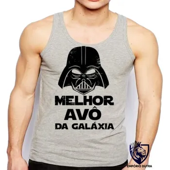 Camiseta Regata adulto ou infantil darth vader melhor avô vovô galaxia star wars