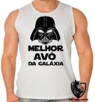 Camiseta Regata adulto ou infantil darth vader melhor avô vovô galaxia star wars - Foto 2
