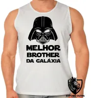 Camiseta Regata adulto ou infantil darth vader melhor irmão brother galaxia star wars - Foto 2