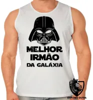 Camiseta Regata adulto ou infantil darth vader melhor irmão galaxia star wars - Foto 2
