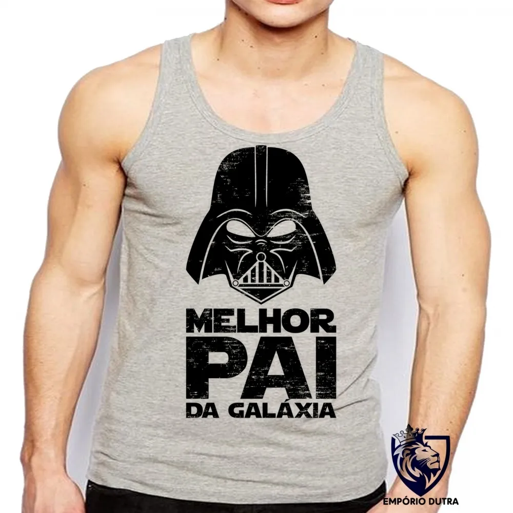 Camiseta Regata adulto ou infantil Darth vader melhor pai da galaxia