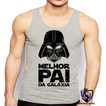 Camiseta Regata adulto ou infantil Darth vader melhor pai da galaxia