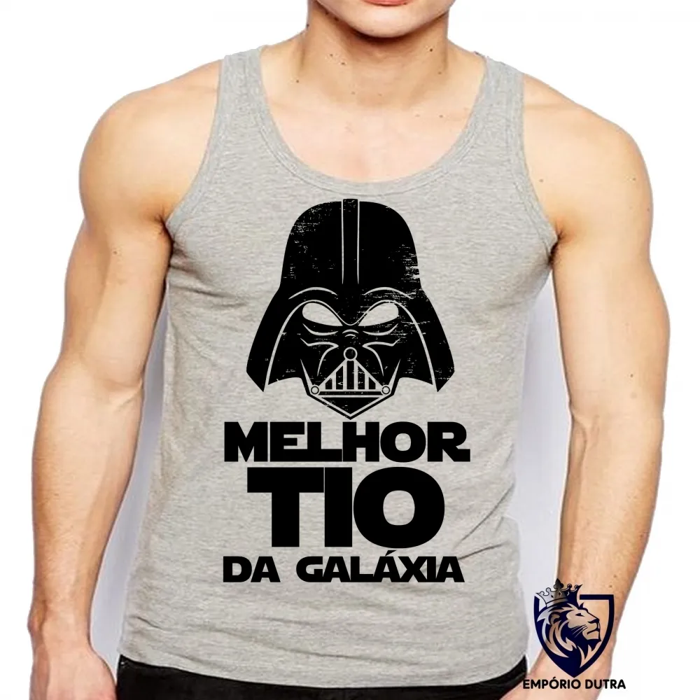 Camiseta Regata adulto ou infantil darth vader melhor tio galaxia star wars Imagem