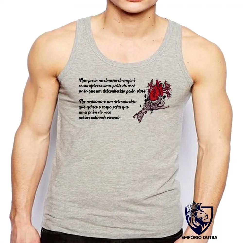 Camiseta Regata adulto ou infantil Doação de Órgãos salva vidas Imagem