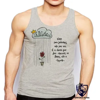 Camiseta Regata adulto ou infantil Eleve suas palavras não sua voz
