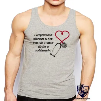 Camiseta Regata adulto ou infantil Enfermagem comprimidos