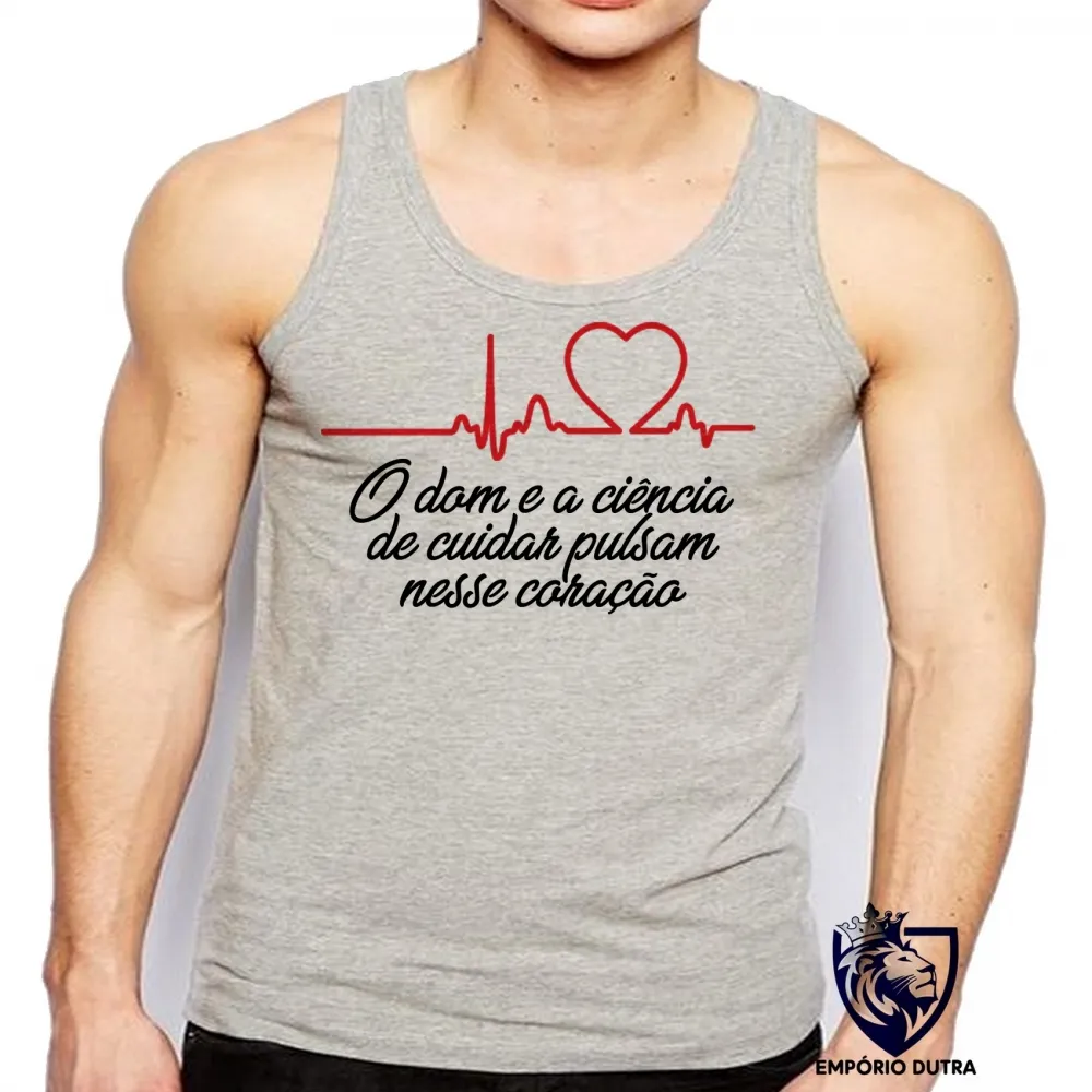 Camiseta Regata adulto ou infantil Enfermagem dom ciência