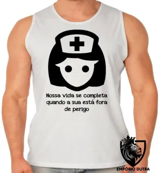 Camiseta Regata adulto ou infantil Enfermagem nossa vida - Foto 2