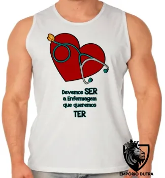 Camiseta Regata adulto ou infantil Enfermagem ser ter - Foto 2
